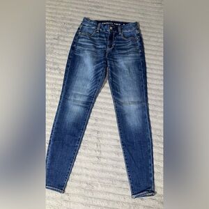 American Eagle Outfitters Women's Dark Blue Skinny Jeans